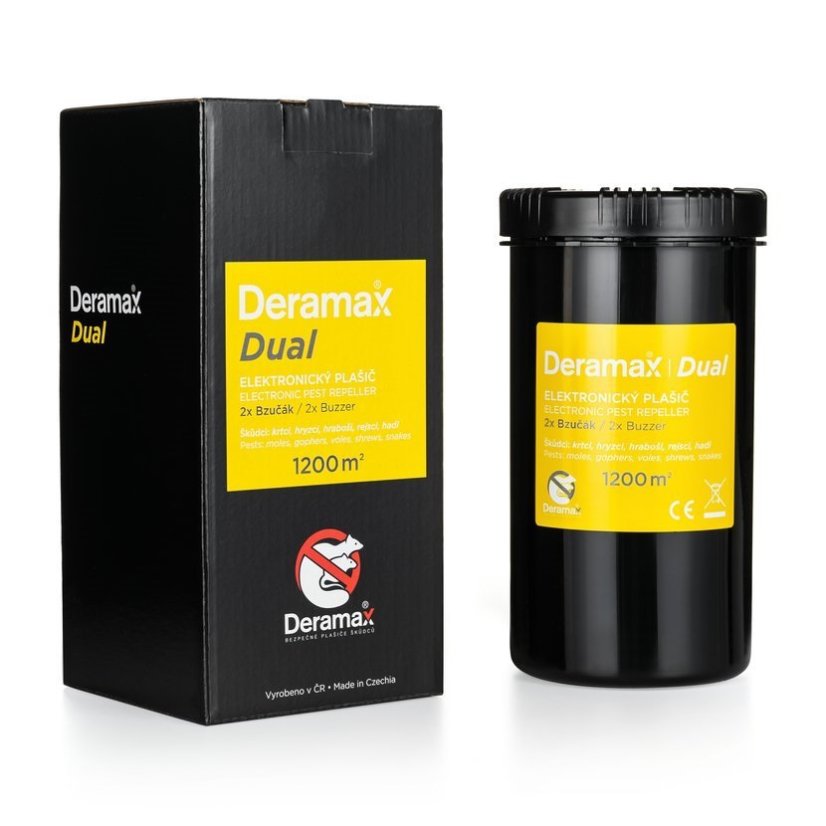 Deramax Dual Elektronický odpuzovač krtků a hryzců a hadů