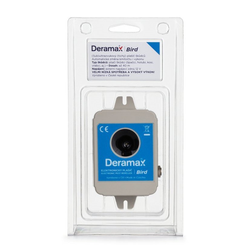 Deramax – Bird – Ultrazvukový odpuzovač – plašič ptáků