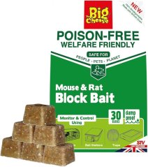 The Big Cheese Netoxická bloková návnada pro myši a krysy – 30 x 10g
